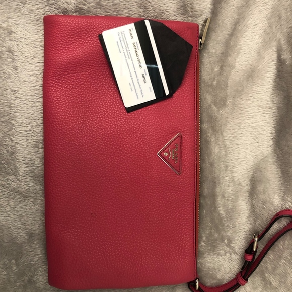 Beautiful Pink Summer Large Prada Clutch - Picture 4 of 4